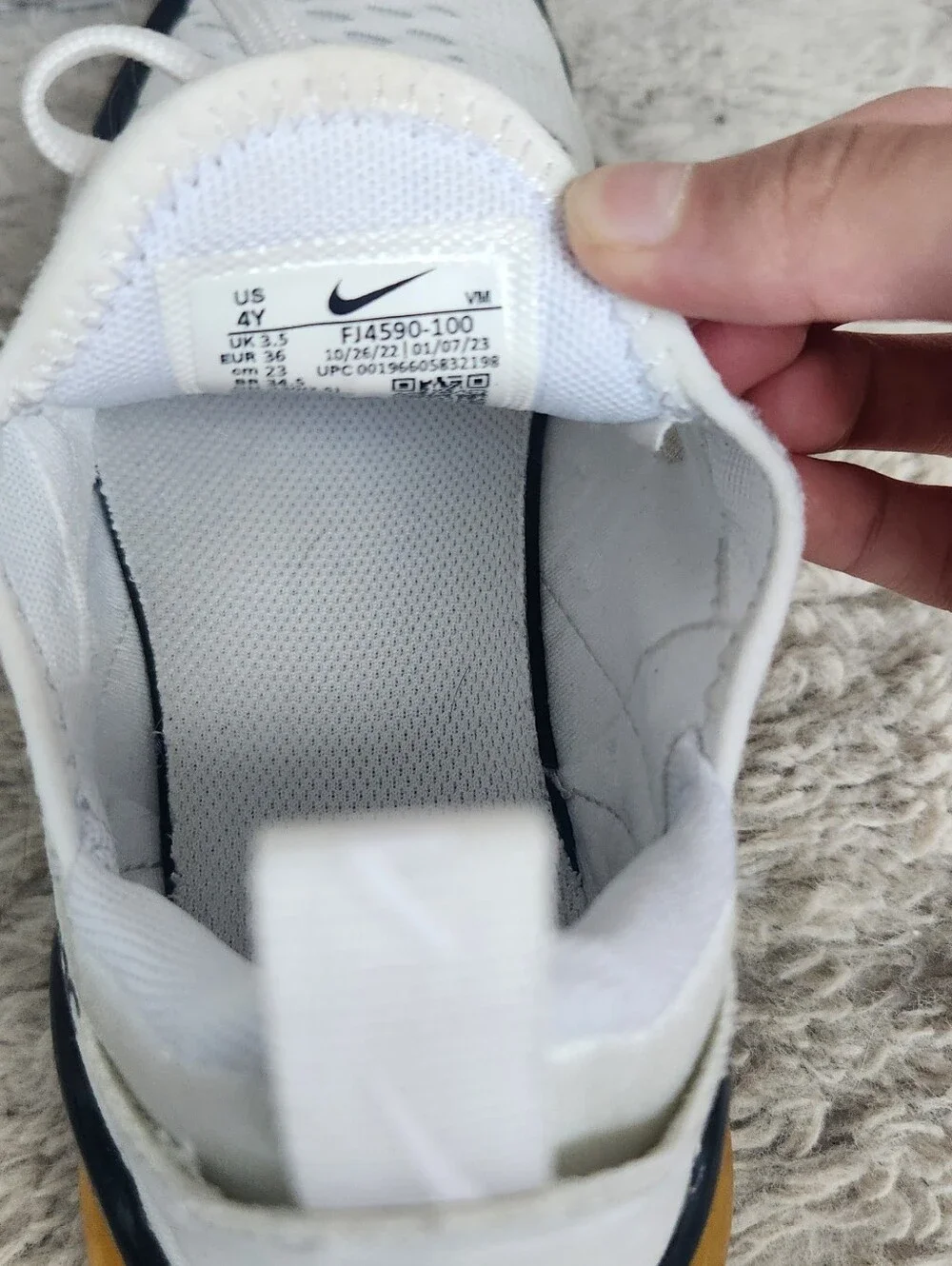 Nike White, Black & Gold Air 27C Low-Top Sneakers